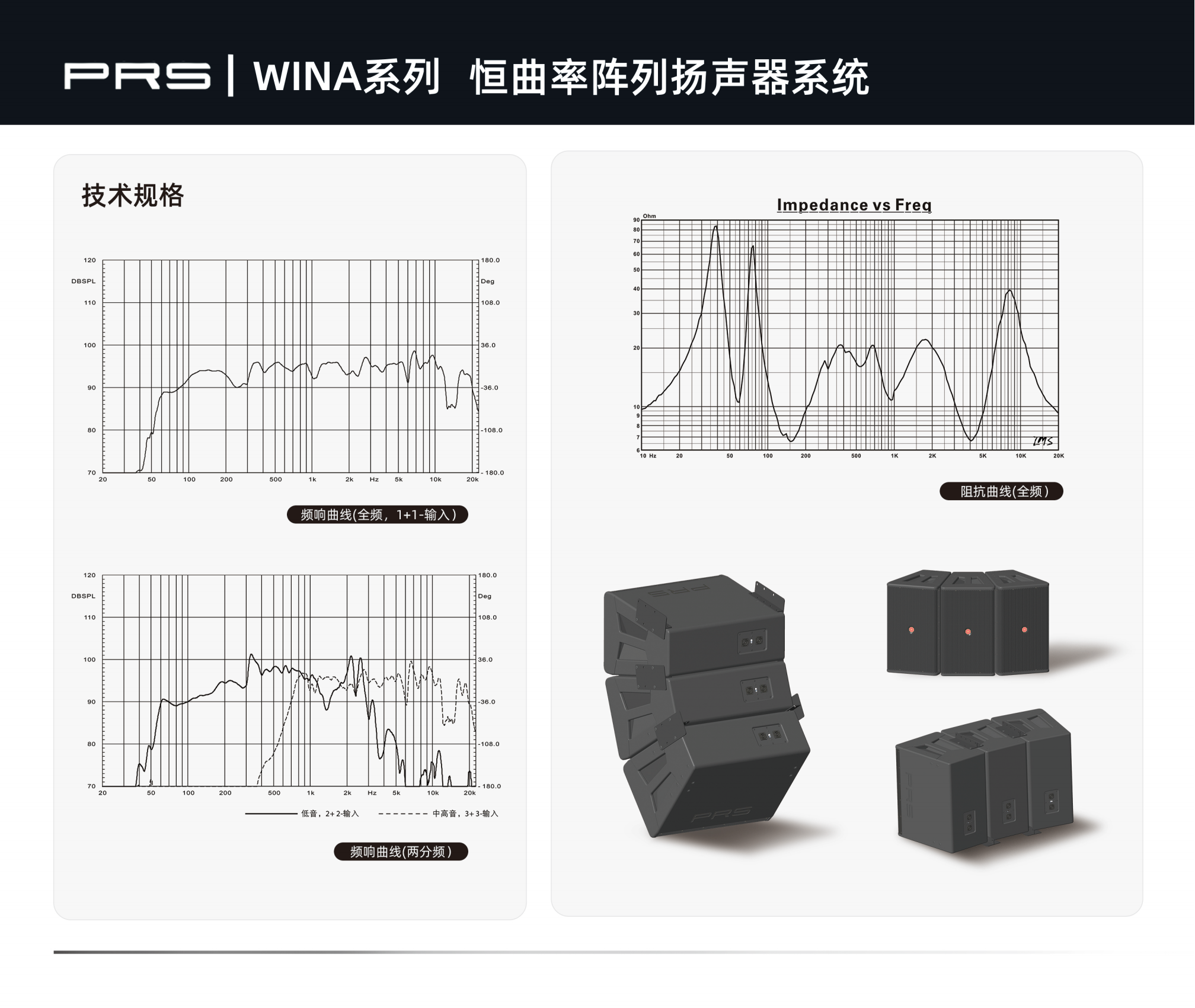 PRS PRS音响 WINA系列恒曲率阵列扬声器系统WINA-312H/312W/312N/312I