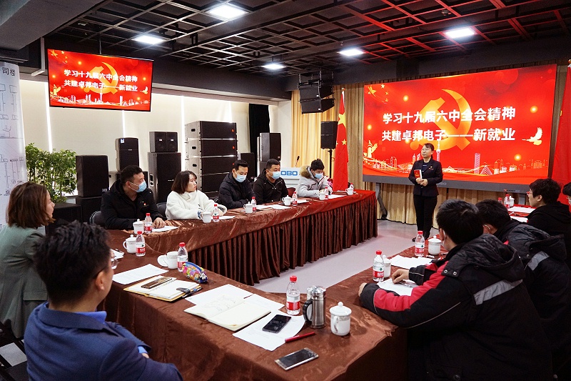 ZOBO卓邦党支部丨开展“学习贯彻党的十九届六中全会精神”主题党日活动