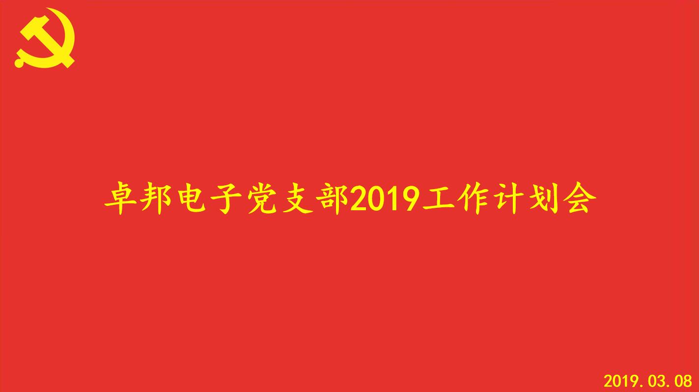 卓邦电子党支部2019工作计划会顺利召开