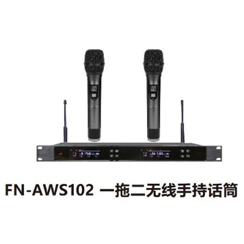 ZOBO 会议室系统 全网络化音频 FN-AWS102 一拖二无线手持话筒